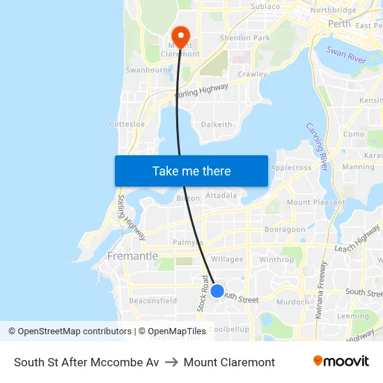 South St After Mccombe Av to Mount Claremont map