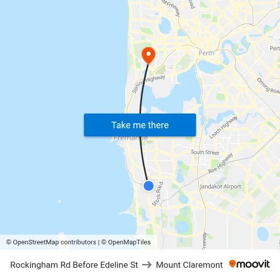 Rockingham Rd Before Edeline St to Mount Claremont map