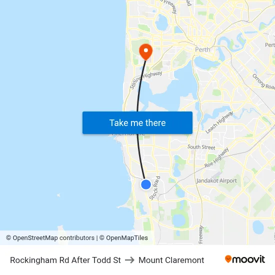 Rockingham Rd After Todd St to Mount Claremont map
