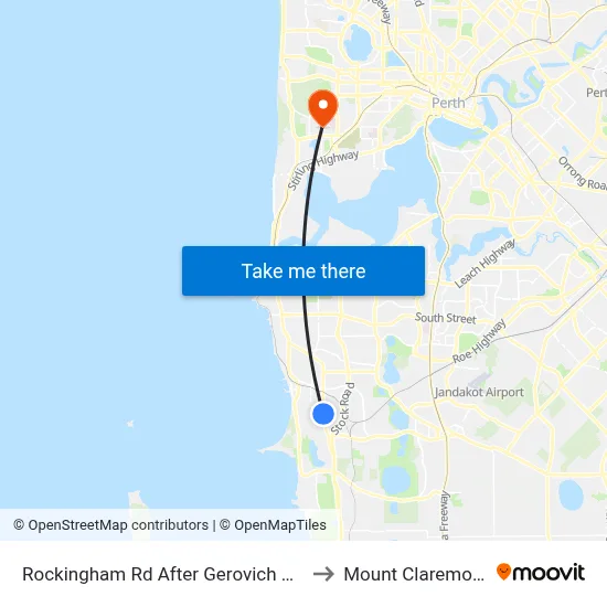 Rockingham Rd After Gerovich Wy to Mount Claremont map