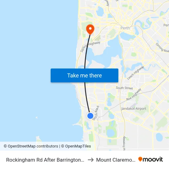 Rockingham Rd After Barrington St to Mount Claremont map
