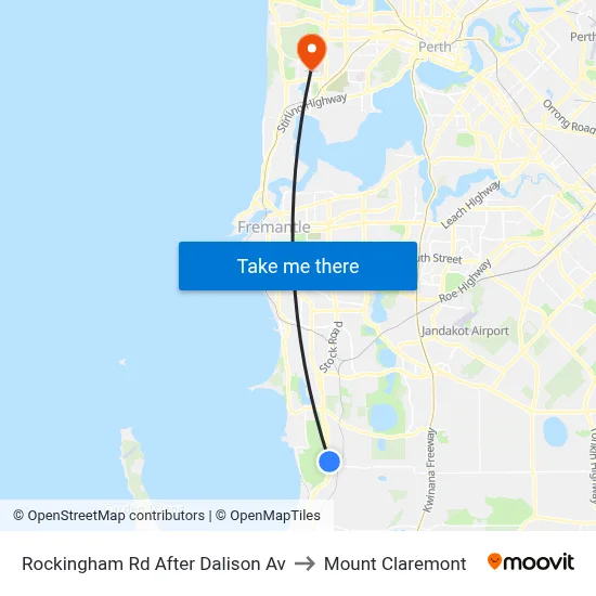Rockingham Rd After Dalison Av to Mount Claremont map