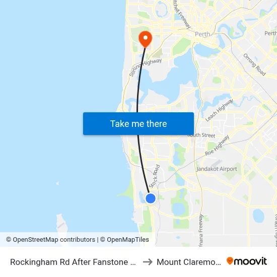 Rockingham Rd After Fanstone Av to Mount Claremont map