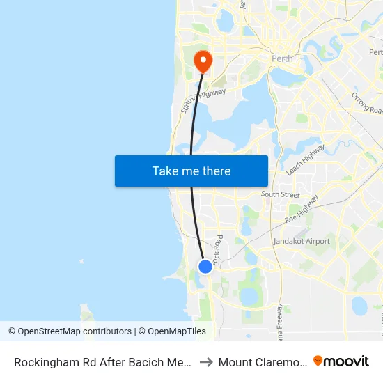 Rockingham Rd After Bacich Mews to Mount Claremont map