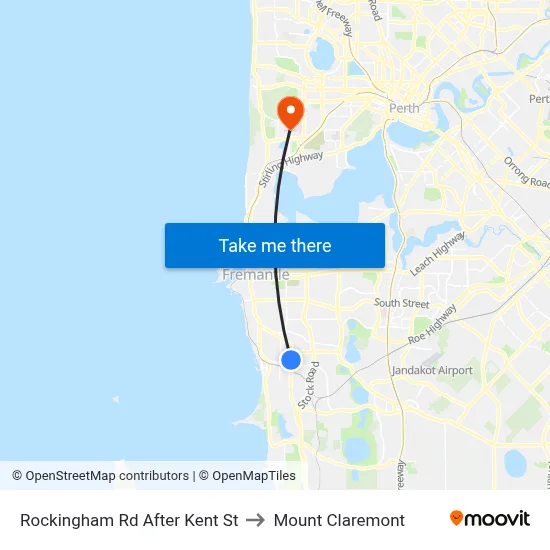 Rockingham Rd After Kent St to Mount Claremont map