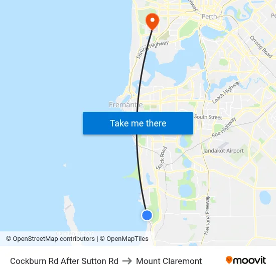 Cockburn Rd After Sutton Rd to Mount Claremont map