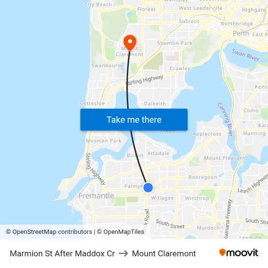 Marmion St After Maddox Cr to Mount Claremont map