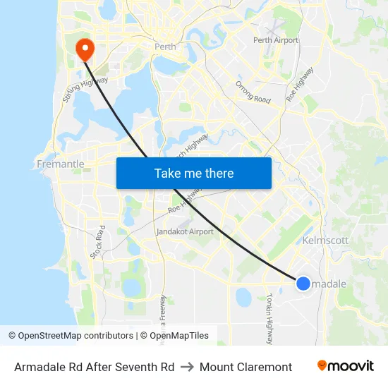 Armadale Rd After Seventh Rd to Mount Claremont map