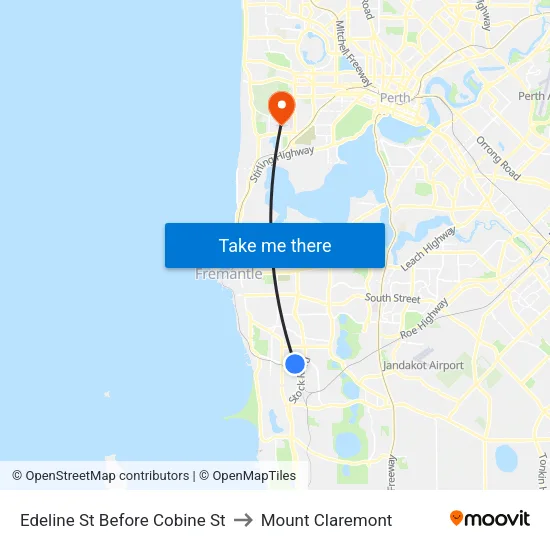 Edeline St Before Cobine St to Mount Claremont map
