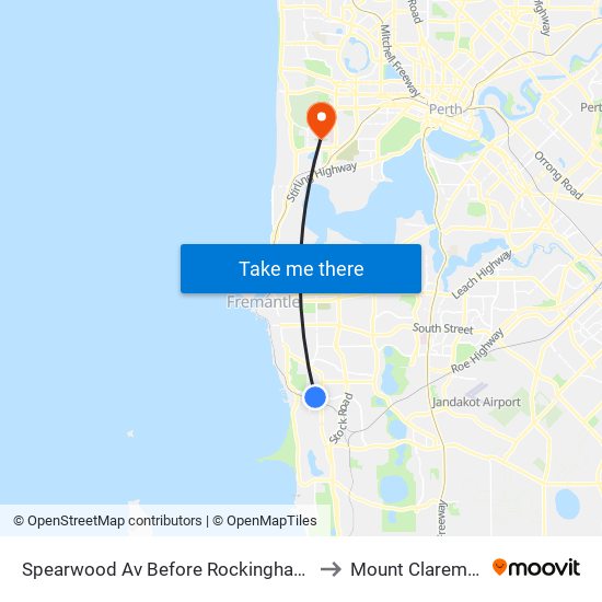 Spearwood Av Before Rockingham Rd to Mount Claremont map
