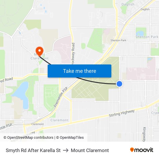 Smyth Rd After Karella St to Mount Claremont map