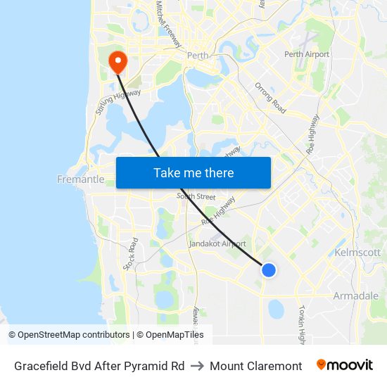 Gracefield Bvd After Pyramid Rd to Mount Claremont map