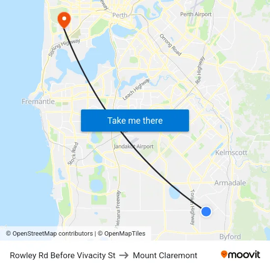 Rowley Rd After Masters Rd to Mount Claremont map
