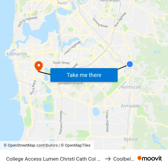 College Access Lumen Christi Cath Col Stand 4 to Coolbellup map