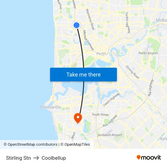 Stirling Stn to Coolbellup map