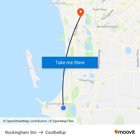 Rockingham Stn to Coolbellup map