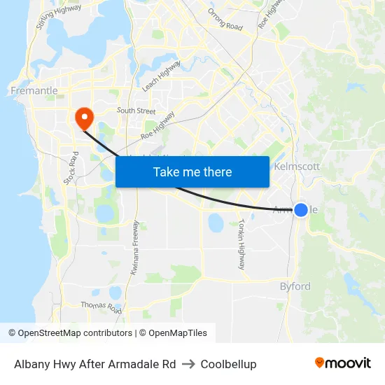 Albany Hwy After Armadale Rd to Coolbellup map