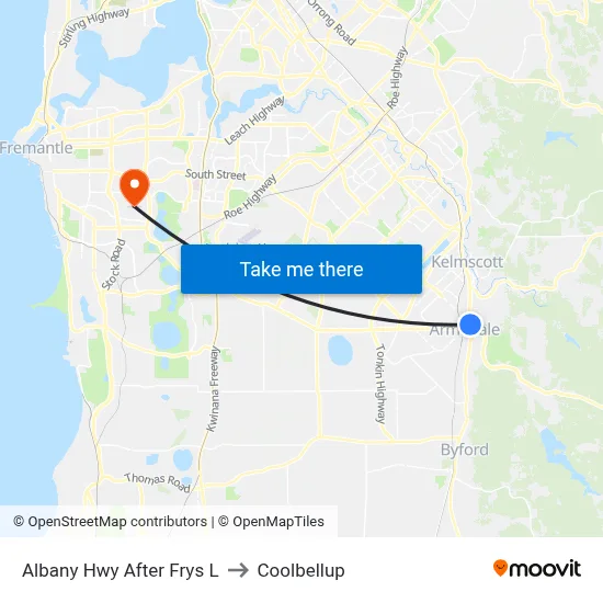 Albany Hwy After Frys L to Coolbellup map