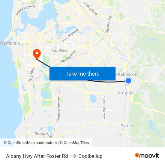 Albany Hwy After Foster Rd to Coolbellup map