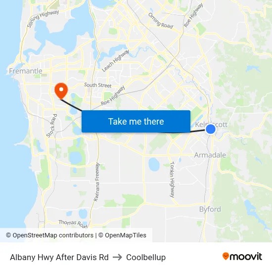 Albany Hwy After Davis Rd to Coolbellup map
