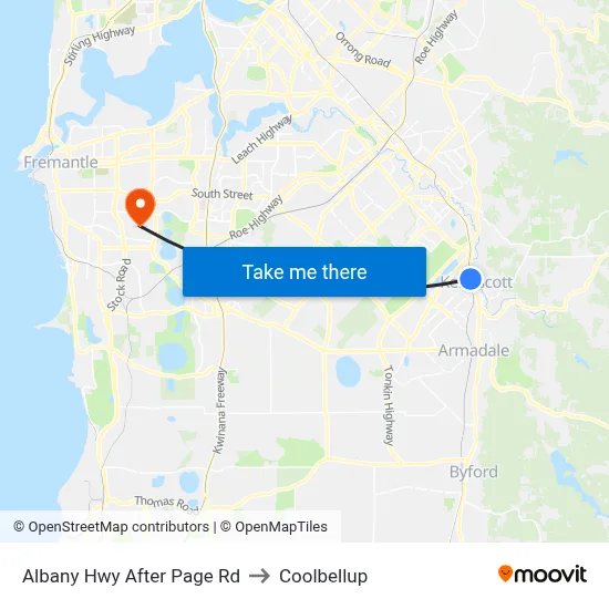 Albany Hwy After Page Rd to Coolbellup map
