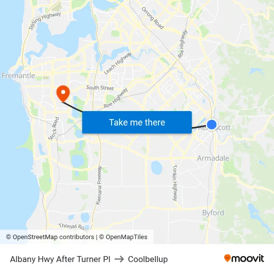 Albany Hwy After Turner Pl to Coolbellup map