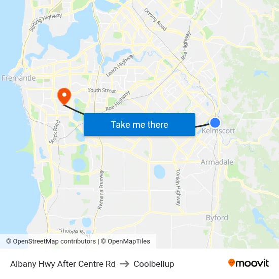 Albany Hwy After Centre Rd to Coolbellup map