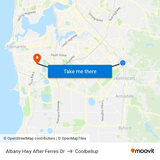 Albany Hwy After Ferres Dr to Coolbellup map
