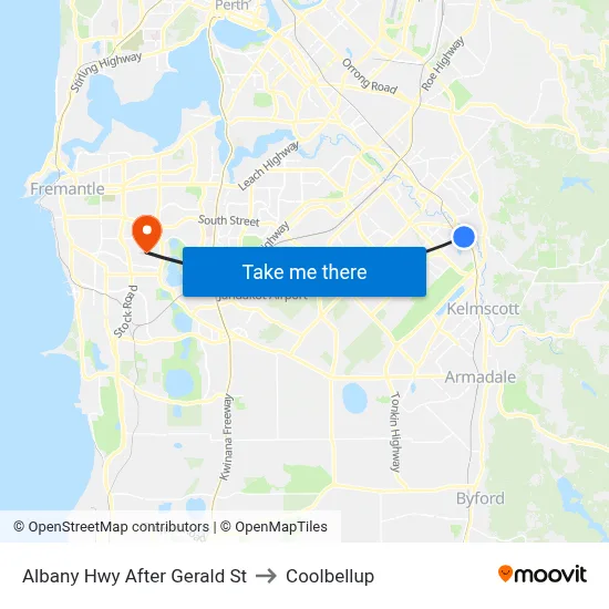 Albany Hwy After Gerald St to Coolbellup map