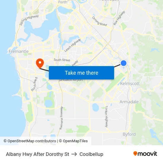 Albany Hwy After Dorothy St to Coolbellup map