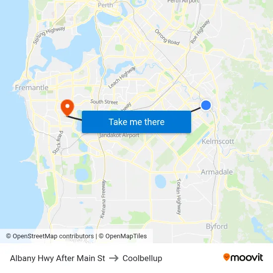 Albany Hwy After Main St to Coolbellup map