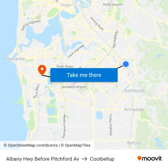 Albany Hwy Before Pitchford Av to Coolbellup map