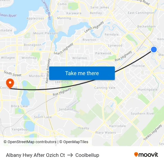 Albany Hwy After Ozich Ct to Coolbellup map