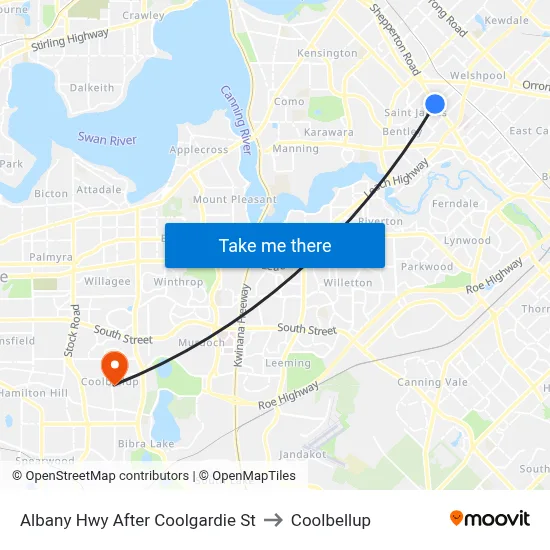 Albany Hwy After Coolgardie St to Coolbellup map