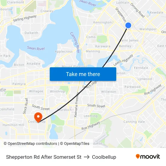 Shepperton Rd After Somerset St to Coolbellup map