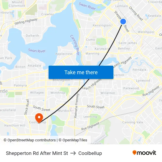 Shepperton Rd After Mint St to Coolbellup map