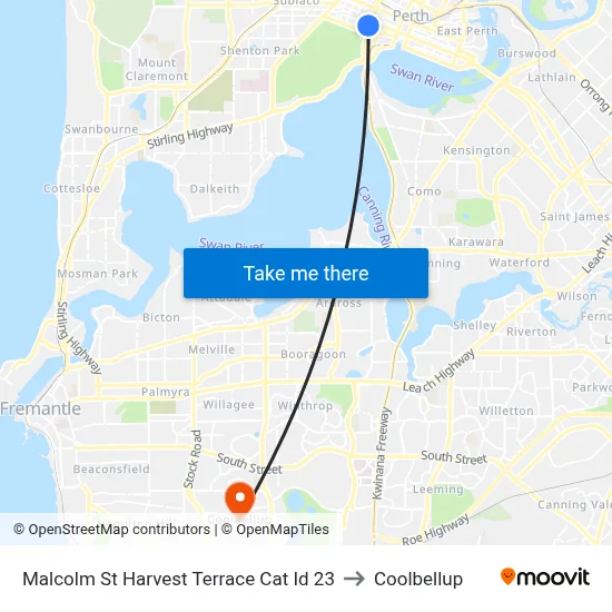 Malcolm St Harvest Terrace Cat Id 23 to Coolbellup map
