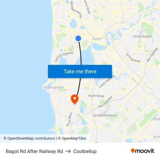 Bagot Rd After Railway Rd to Coolbellup map