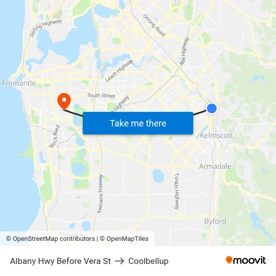 Albany Hwy Before Vera St to Coolbellup map