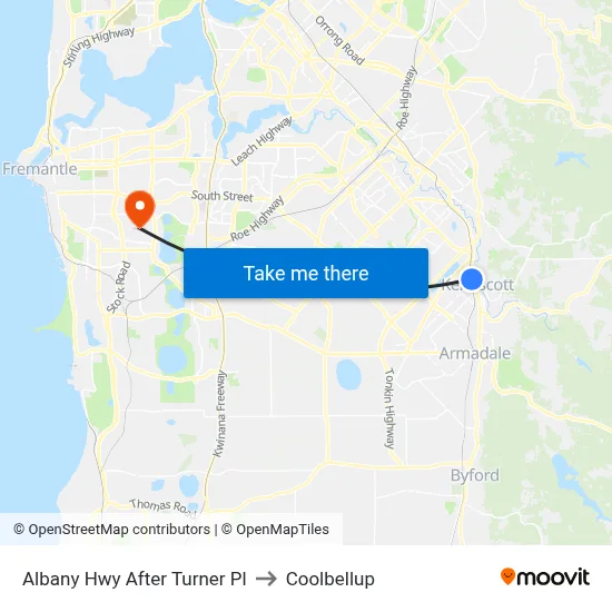 Albany Hwy After Turner Pl to Coolbellup map