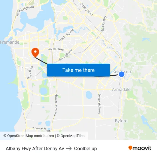 Albany Hwy After Denny Av to Coolbellup map