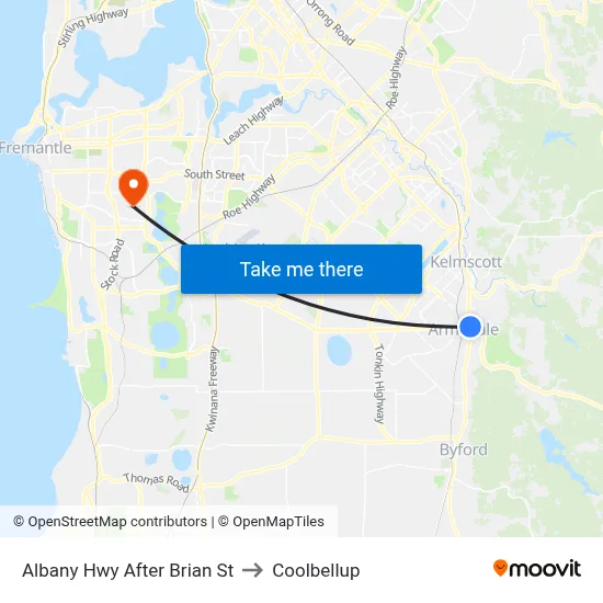 Albany Hwy After Brian St to Coolbellup map