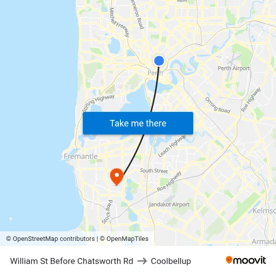 William St Before Chatsworth Rd to Coolbellup map