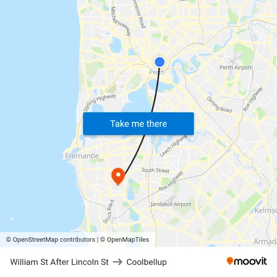 William St After Lincoln St to Coolbellup map