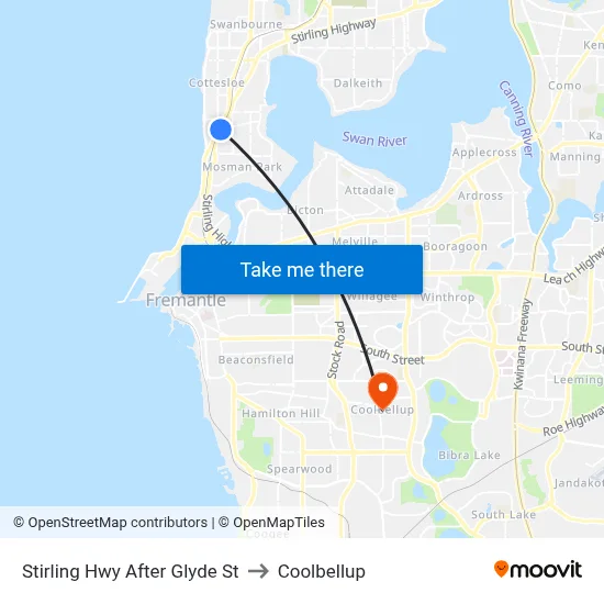 Stirling Hwy After Glyde St to Coolbellup map