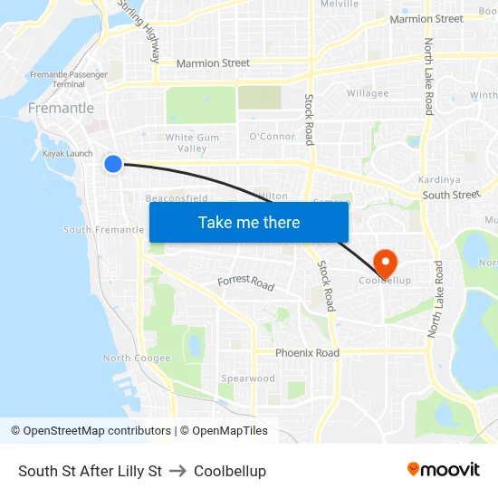South St After Lilly St to Coolbellup map