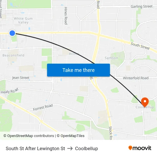South St After Lewington St to Coolbellup map