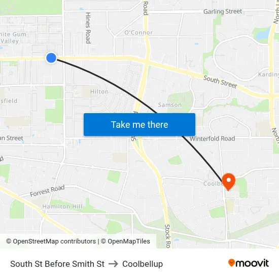 South St Before Smith St to Coolbellup map