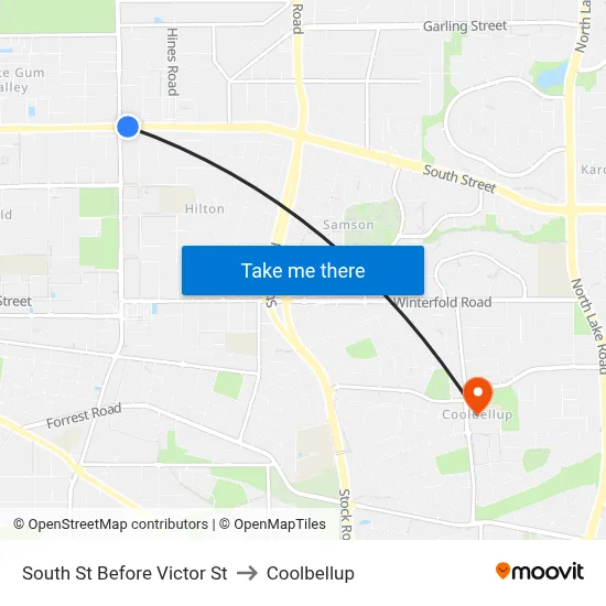 South St Before Victor St to Coolbellup map