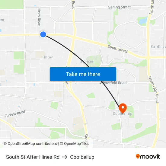 South St After Hines Rd to Coolbellup map